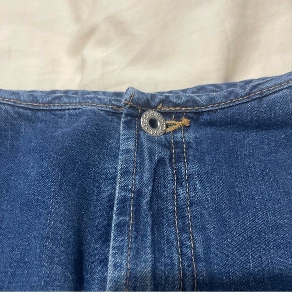 Tommy Hilfiger Vintage Costal Cowgirl Middle Slit Midi Jean Skirt Size 6 - Picture 8 of 8